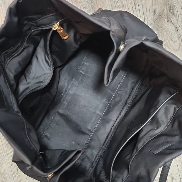 Tory Burch Ella Black Nylon Tote HandBag - Picture 8 of 17